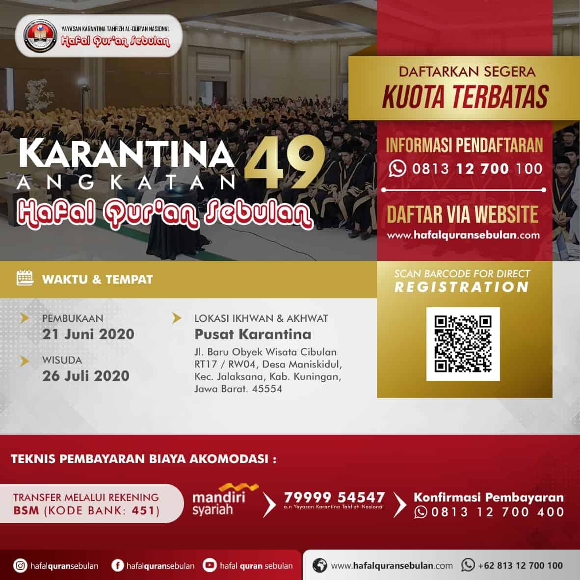 Pendaftaran Pusat Karantina Tahfidz Nasional