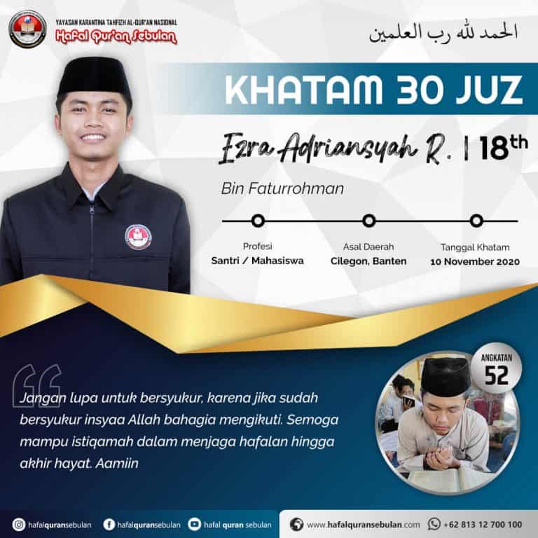 Alumni Karantina Tahfihz Al-Quran Nasional - Khatam 30 Juz ...