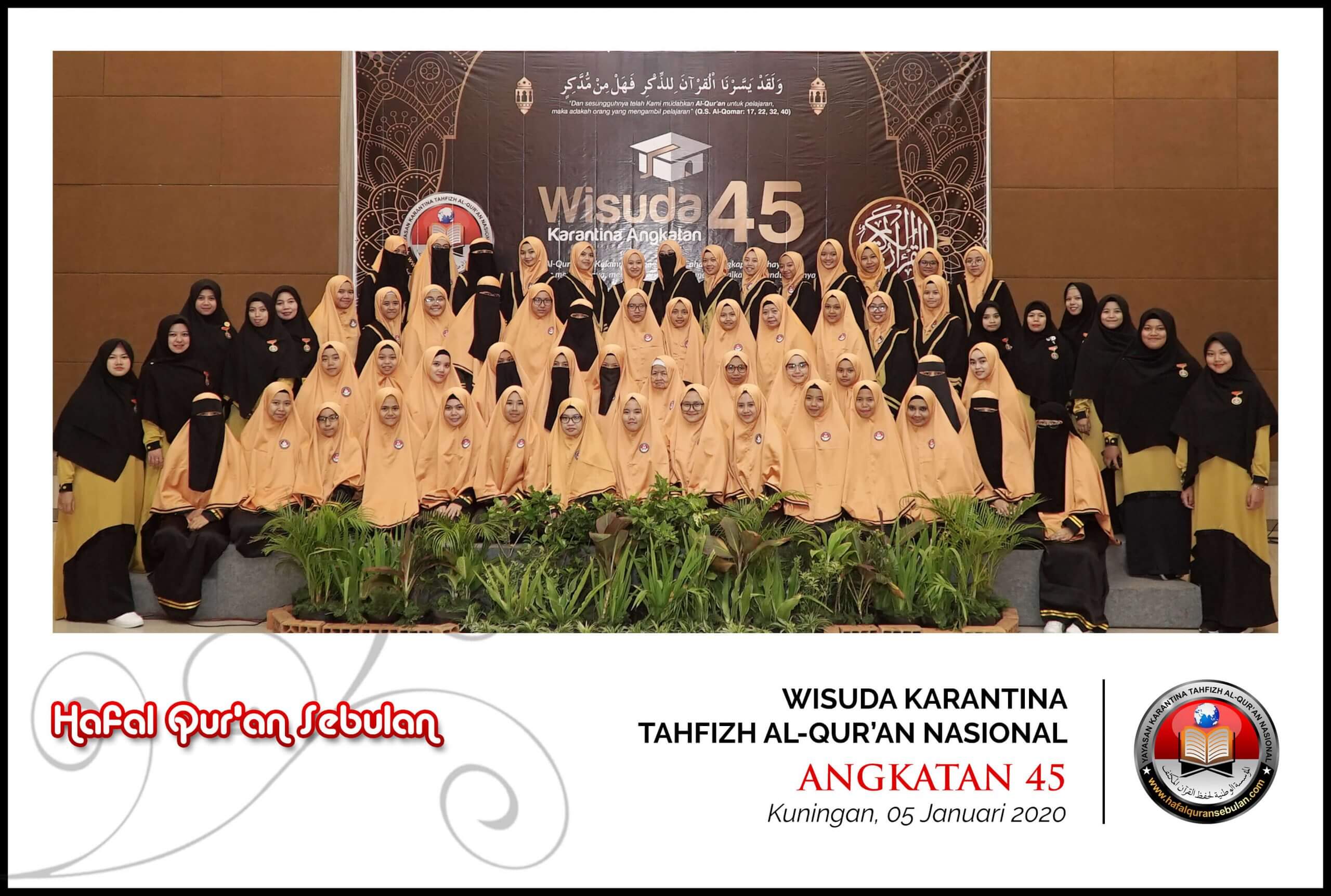 Wisuda Karantina tahfizh al-quran nasional angkatan ke-45 akhwat