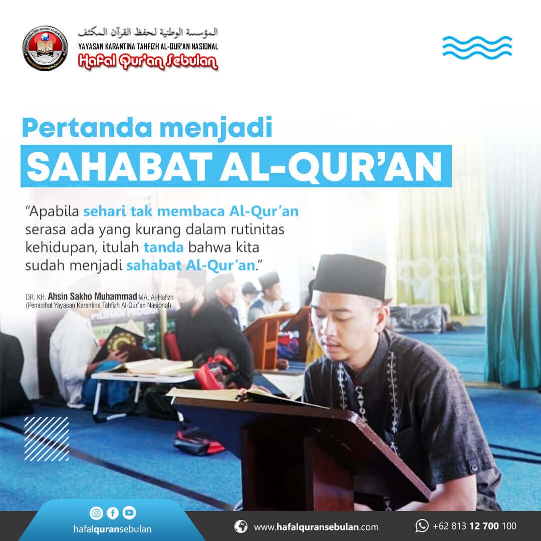 Quotes menghafal Al-Quran - Pertanda Sahabat Al-Qur'an