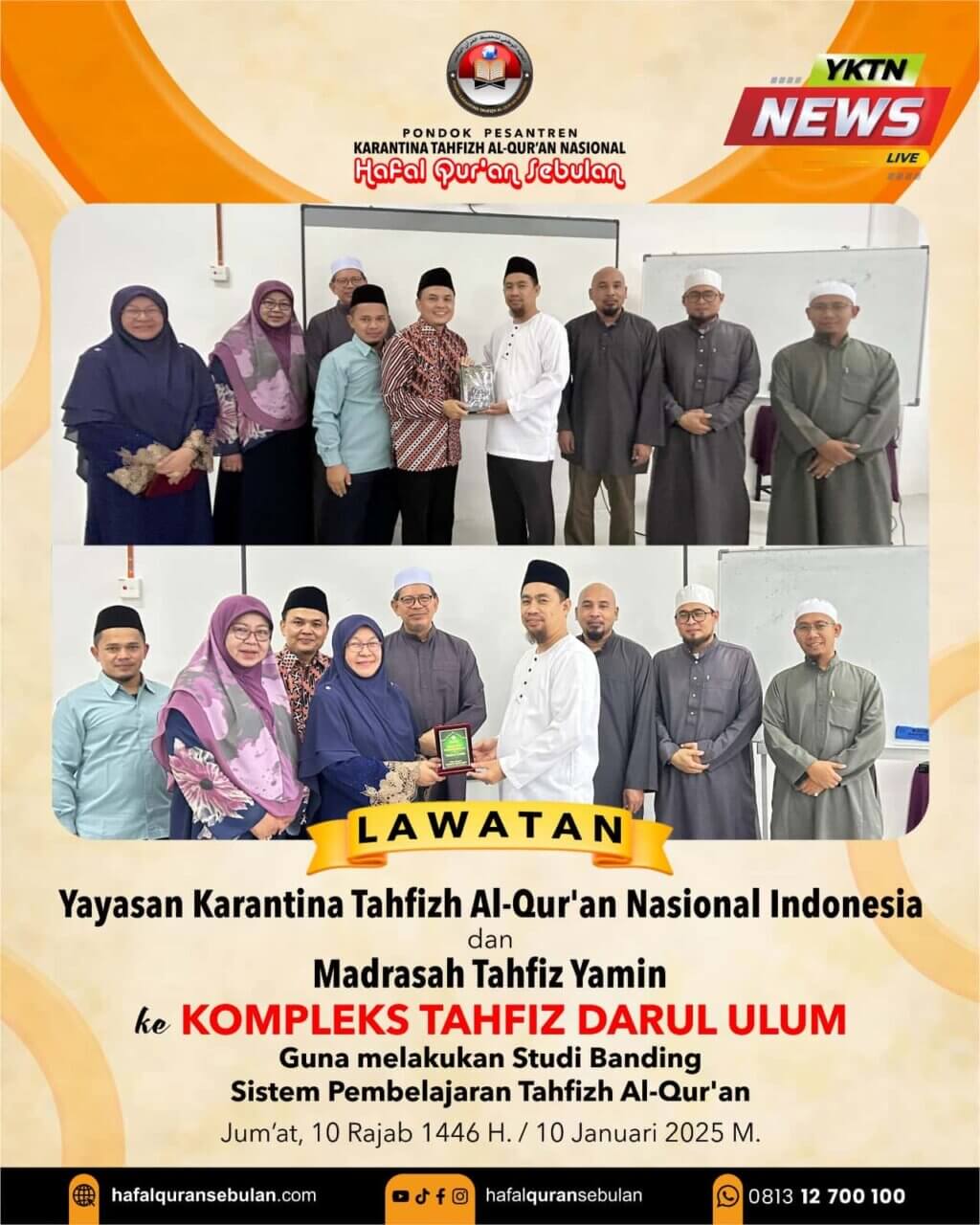 kunjungan yktn ke kompplek tahfizh darul ulum