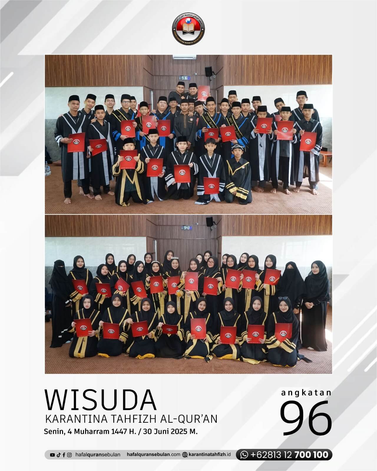 Graduation 77wisuda karantina tahfizh angkatan ke-77 - hafalquransebulan.com Wisuda Karantina Tahfizh Al-Qur'an Nasional Angkatan 96
