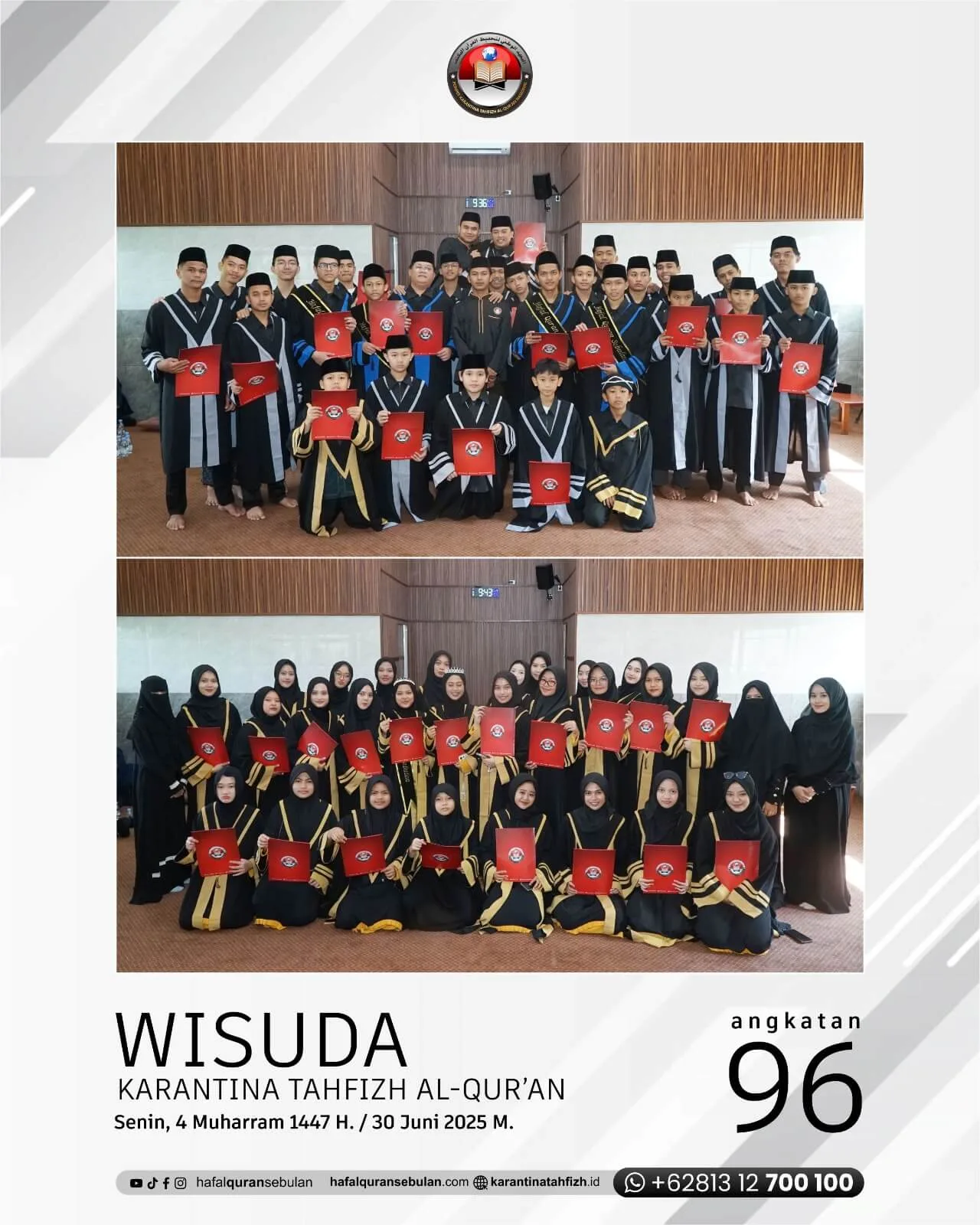 Graduation 77wisuda karantina tahfizh angkatan ke-77 - hafalquransebulan.com Wisuda Karantina Tahfizh Al-Qur'an Nasional Angkatan 96